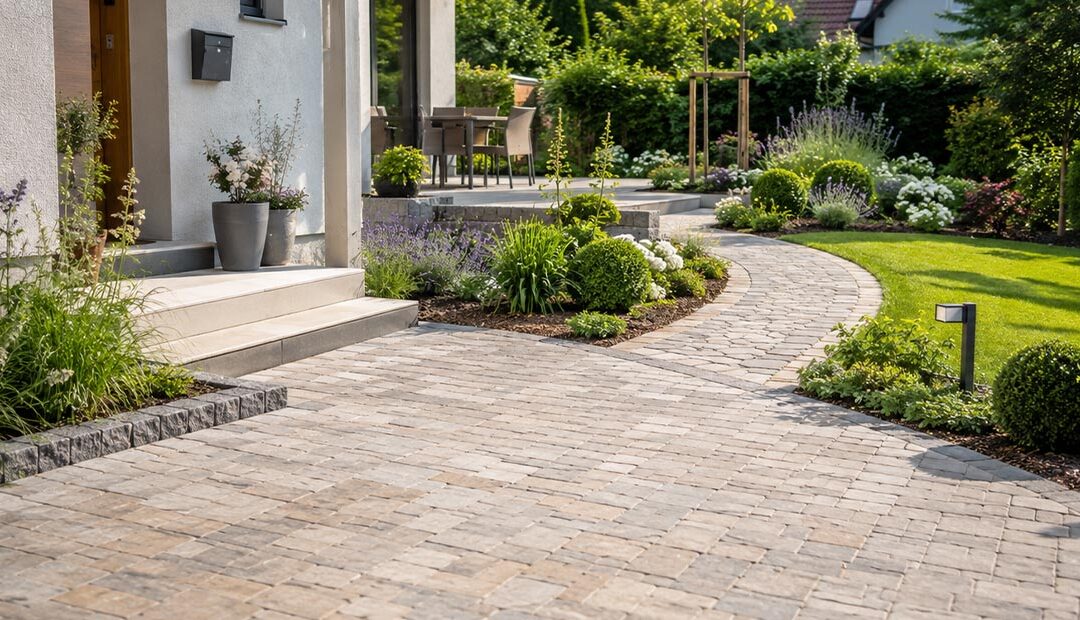 Pflasterarbeiten im Garten: Wege, Einfahrten und Terrassen sauber gestalten